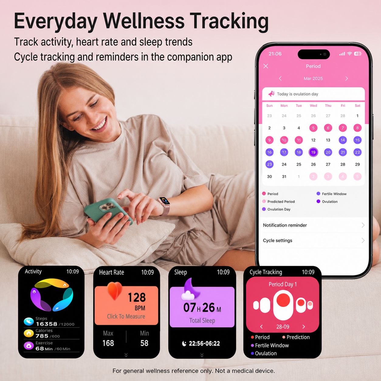 SOMTLERK Smart Watch,1.83‑Inch IPS Touchscreen,Call Receive/Dial,100+ Sport Modes,Gold Set With 3 Replacement Bands