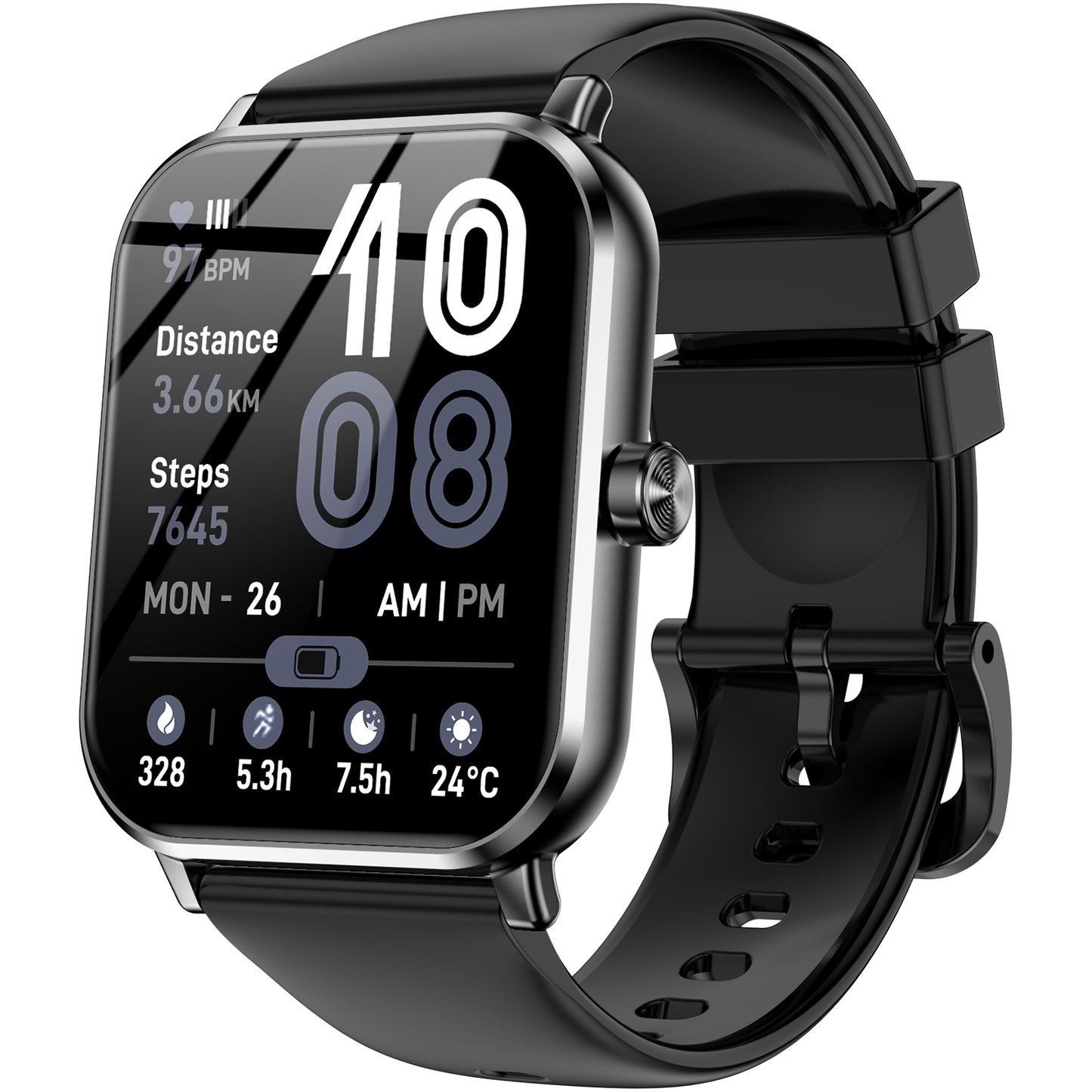 Smart Watch for Men Women, 1.83" HD Touchscreen Fitness Tracker, Smartwatch with Bluetooth Calling, 130+ Sports Modes, Heart Rate Sleep Step Monitor, 5ATM Waterproof, Compatible with iOS & Android
