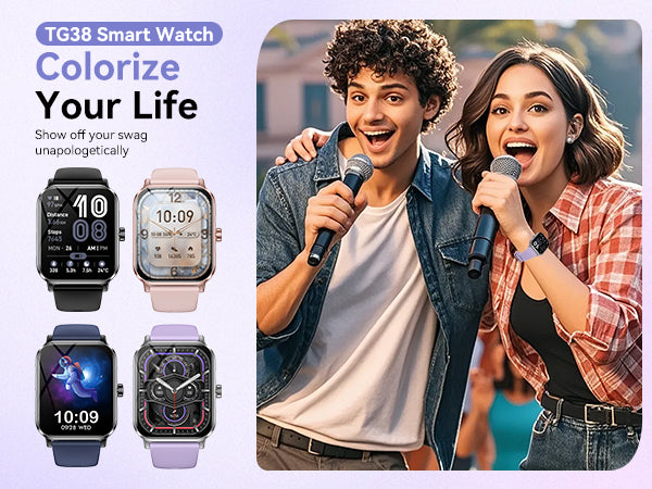 Smart Watch for Men Women, 1.83" HD Touchscreen Fitness Tracker, Smartwatch with Bluetooth Calling, 130+ Sports Modes, Heart Rate Sleep Step Monitor, 5ATM Waterproof, Compatible with iOS & Android