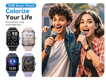 Smart Watch for Men Women, 1.83" HD Touchscreen Fitness Tracker, Smartwatch with Bluetooth Calling, 130+ Sports Modes, Heart Rate Sleep Step Monitor, 5ATM Waterproof, Compatible with iOS & Android