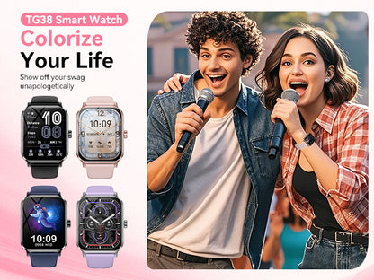 Smart Watch for Men Women, 1.83" HD Touchscreen Fitness Tracker, Smartwatch with Bluetooth Calling, 130+ Sports Modes, Heart Rate Sleep Step Monitor, 5ATM Waterproof, Compatible with iOS & Android