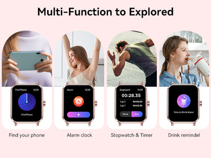 Smart Watch for Men Women, 1.83" HD Touchscreen Fitness Tracker, Smartwatch with Bluetooth Calling, 130+ Sports Modes, Heart Rate Sleep Step Monitor, 5ATM Waterproof, Compatible with iOS & Android