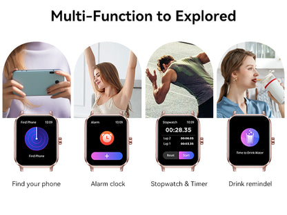 Smart Watch for Men Women, 1.83" HD Touchscreen Fitness Tracker, Smartwatch with Bluetooth Calling, 130+ Sports Modes, Heart Rate Sleep Step Monitor, 5ATM Waterproof, Compatible with iOS & Android