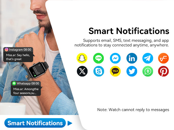 Smart Watch for Men Women, 1.83" HD Touchscreen Fitness Tracker, Smartwatch with Bluetooth Calling, 130+ Sports Modes, Heart Rate Sleep Step Monitor, 5ATM Waterproof, Compatible with iOS & Android