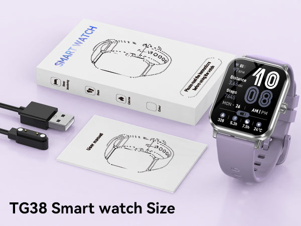 Smart Watch for Men Women, 1.83" HD Touchscreen Fitness Tracker, Smartwatch with Bluetooth Calling, 130+ Sports Modes, Heart Rate Sleep Step Monitor, 5ATM Waterproof, Compatible with iOS & Android